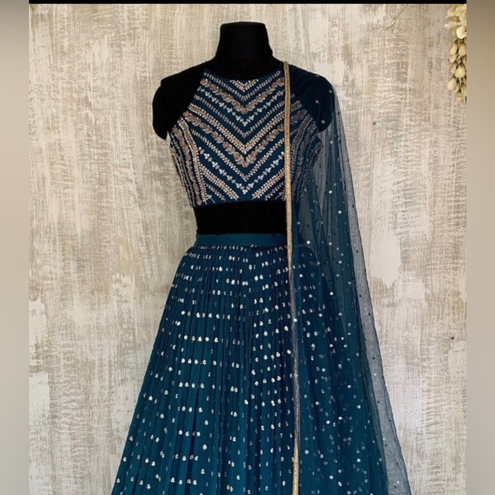 COPY - Teal Blue Lehenga Choli For Women